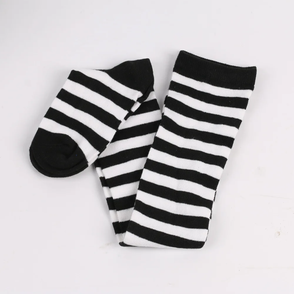 Striped Long Socks Women Over Knee High Stockings Christmas Halloween Cosplay Anime Performance Party Pinstripe Socks Gifts New