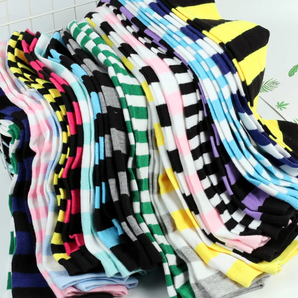 Striped Long Socks Women Over Knee High Stockings Christmas Halloween Cosplay Anime Performance Party Pinstripe Socks Gifts New
