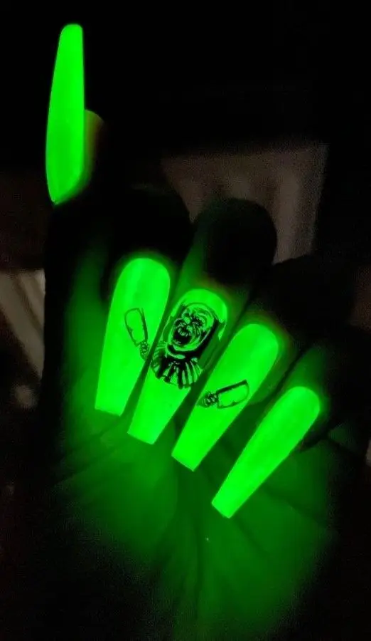 50g Christmas Luminous Phosphor Nail Powder Green/Blue/Red Glow In Dark Pigment 12-Cols Face/Body/ Party Cosmtic Powder