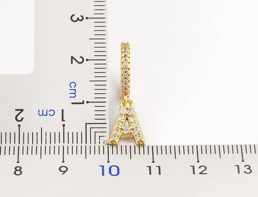 Nidin Hot Sale Initial A-Z Letters Mini Small Hoop Earrings Gold Color Zircon Jewelry Alphabet Fashion Christmas New Year Gift