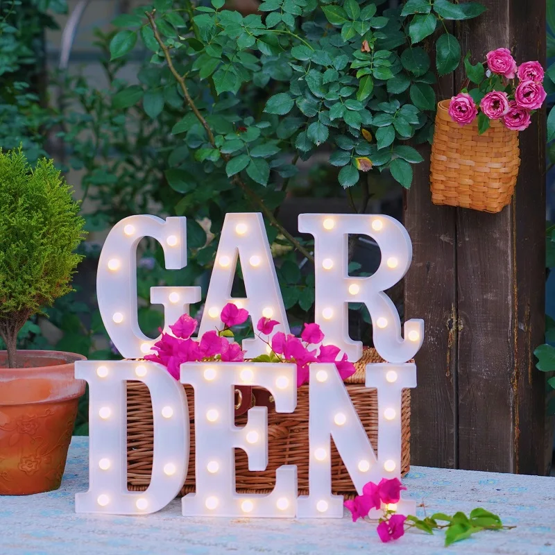 Alphabet Letter LED Lights Luminous Number Lamp Decor Battery Night Light for Home Wedding Birthday Christmas Party Decoration