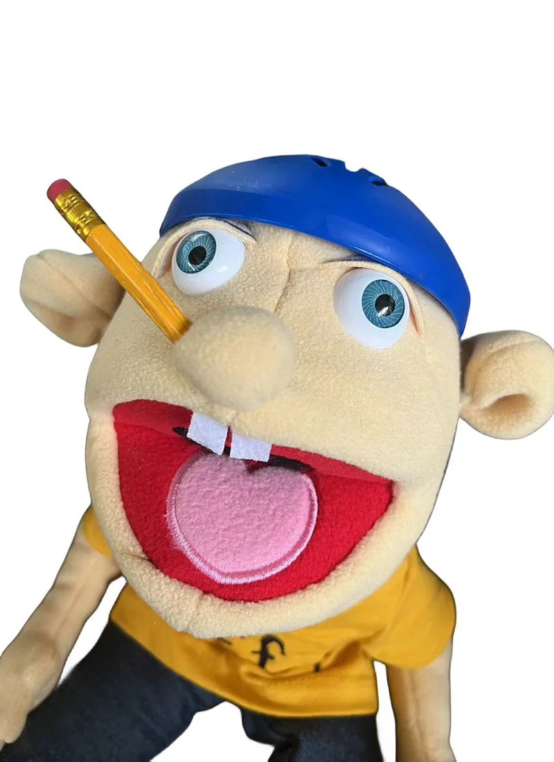 New Jeffy Hand Puppet Plush Children Soft Doll Talk Show Party Props Christmas Doll Plush Toys Puppet Kids Gift