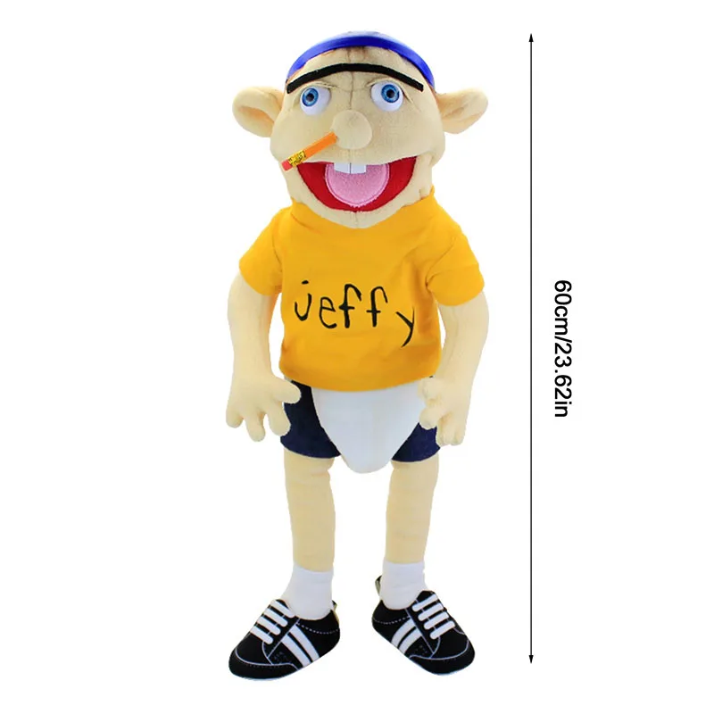 New Jeffy Hand Puppet Plush Children Soft Doll Talk Show Party Props Christmas Doll Plush Toys Puppet Kids Gift
