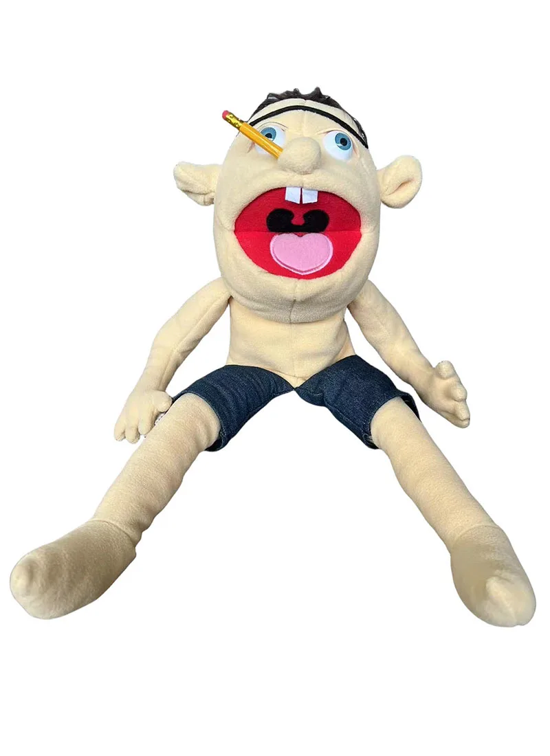 New Jeffy Hand Puppet Plush Children Soft Doll Talk Show Party Props Christmas Doll Plush Toys Puppet Kids Gift