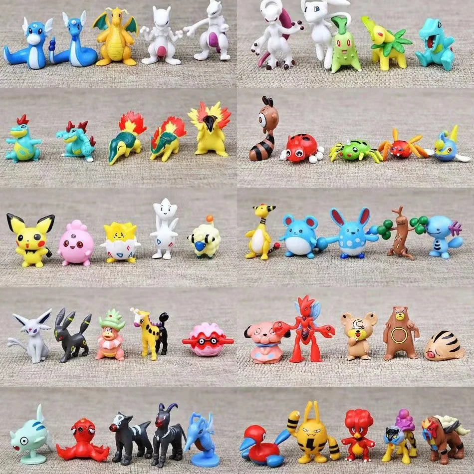 144pcs Action Figure Toys Mini Figures Model Toy Anime Doll Birthday Christmas Gifts
