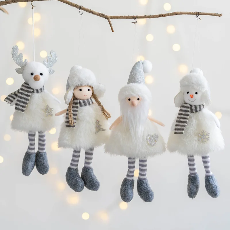 Noel 2022 Christmas Angel Plush Girls Pendant Christmas Tree Ornament Christmas Decoration for Home Xmas Gifts New Year 2023