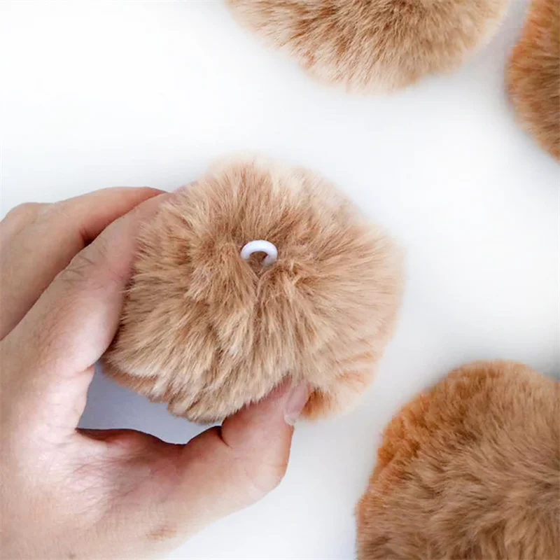 5/10pcs Imitate Rabbit Fur Pompon Ball 5cm Christmas Pom Pom Keychain Car Pompom Garment Toys Diy Bag Earring Ponpon Decoration