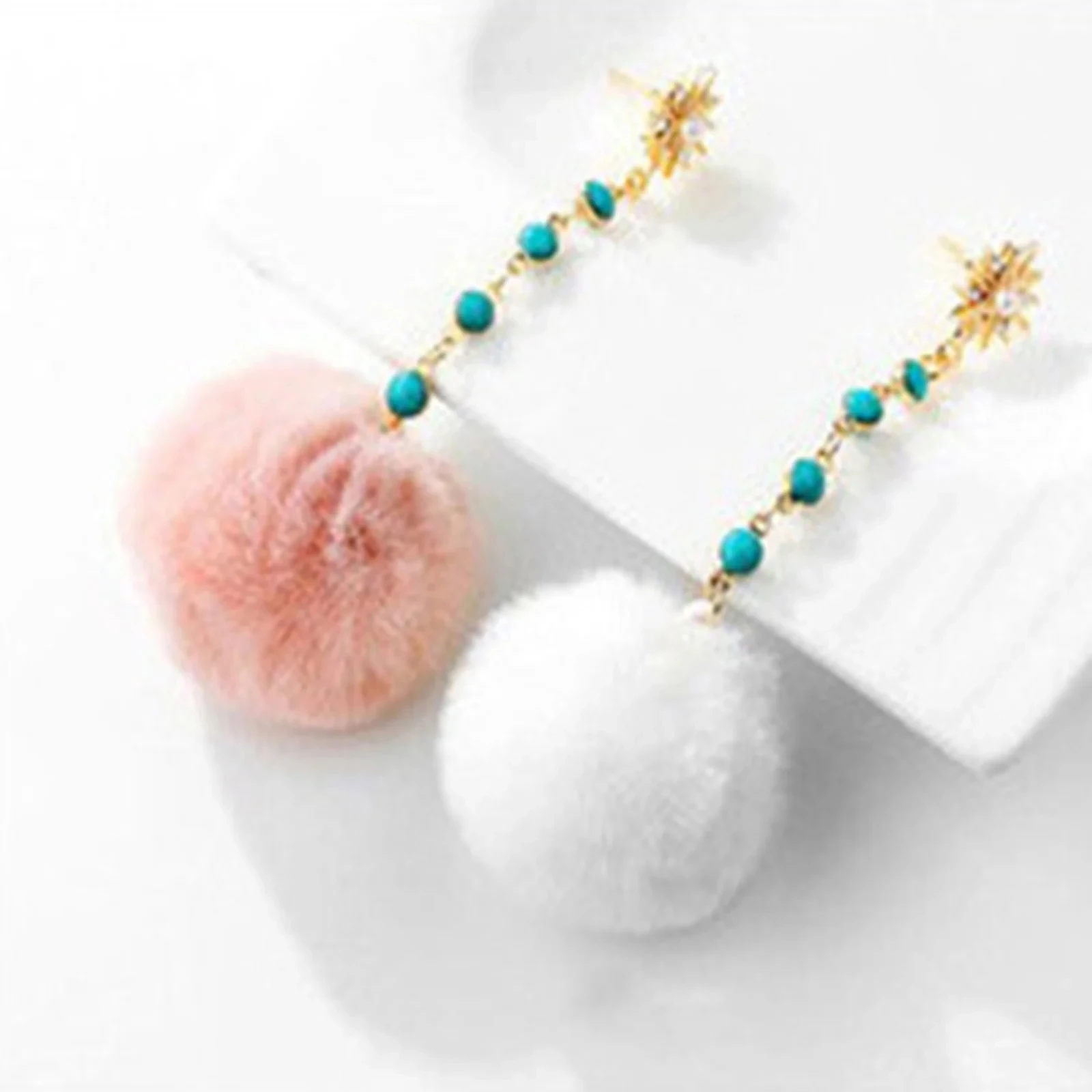 5/10pcs Imitate Rabbit Fur Pompon Ball 5cm Christmas Pom Pom Keychain Car Pompom Garment Toys Diy Bag Earring Ponpon Decoration