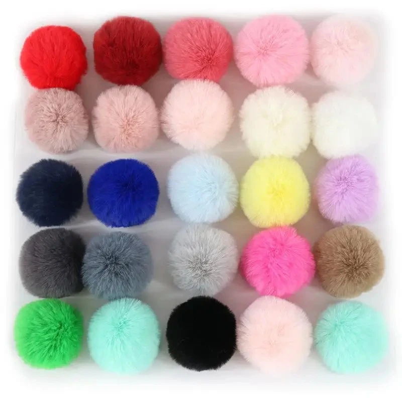 5/10pcs Imitate Rabbit Fur Pompon Ball 5cm Christmas Pom Pom Keychain Car Pompom Garment Toys Diy Bag Earring Ponpon Decoration