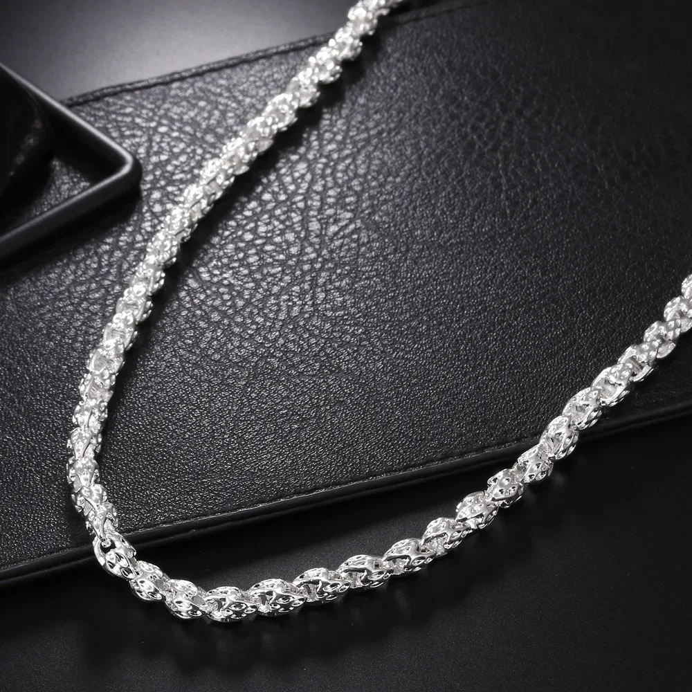 925 sterling Silver 20-24Inch 5MM Faucet Chain Necklace For Woman Man Fashion Party Wedding Accessories Jewelry Christmas Gifts