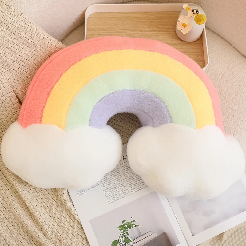 Love Moon Flower Rainbow Star Plush Pillows Lovely Soft Stuffed Cartoon Homedecor Cushion For Birthday Christmas Gift