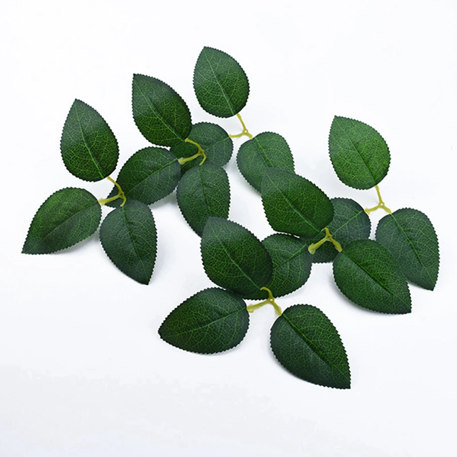 50Pcs Silk Rose Leaves Christmas Decorations Home Diy Gifts Candy Box Wedding Decorative Flowers Wall Wreaths Artificial Plants