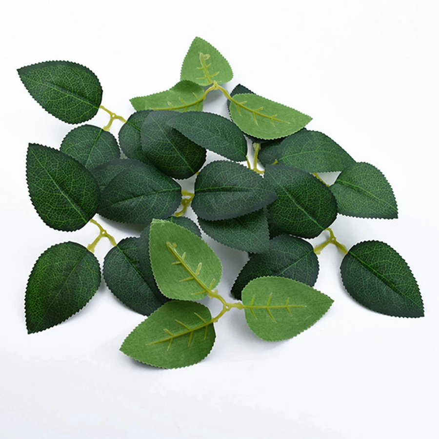 50Pcs Silk Rose Leaves Christmas Decorations Home Diy Gifts Candy Box Wedding Decorative Flowers Wall Wreaths Artificial Plants