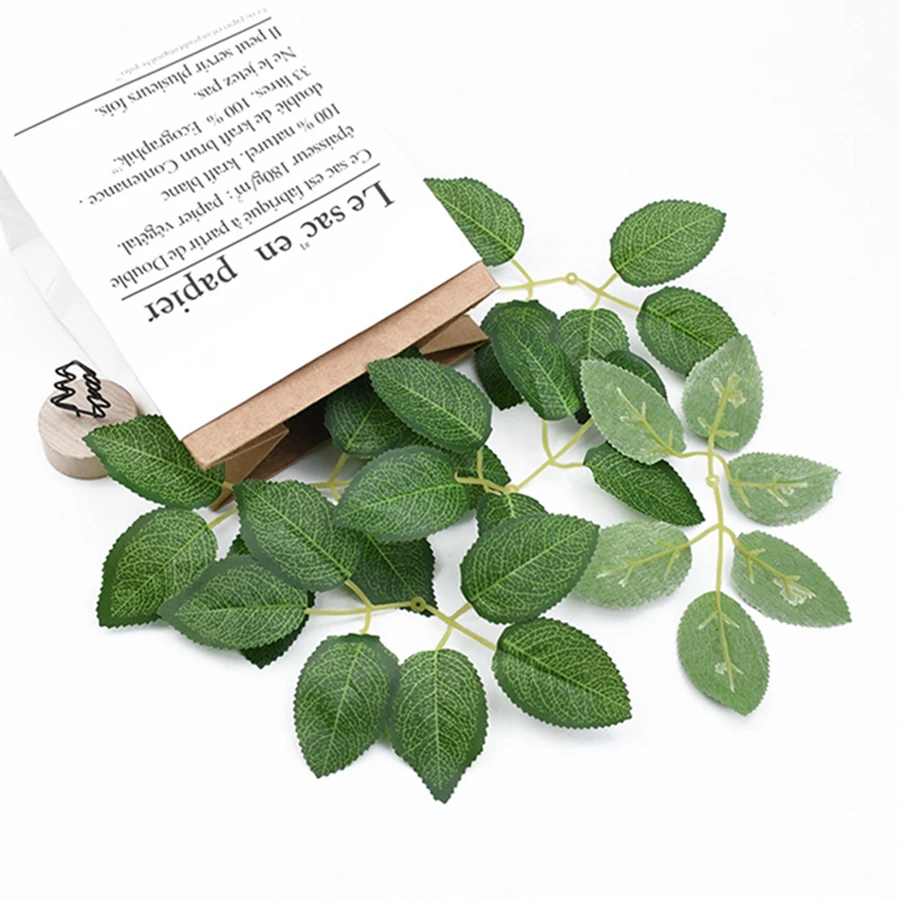 50Pcs Silk Rose Leaves Christmas Decorations Home Diy Gifts Candy Box Wedding Decorative Flowers Wall Wreaths Artificial Plants