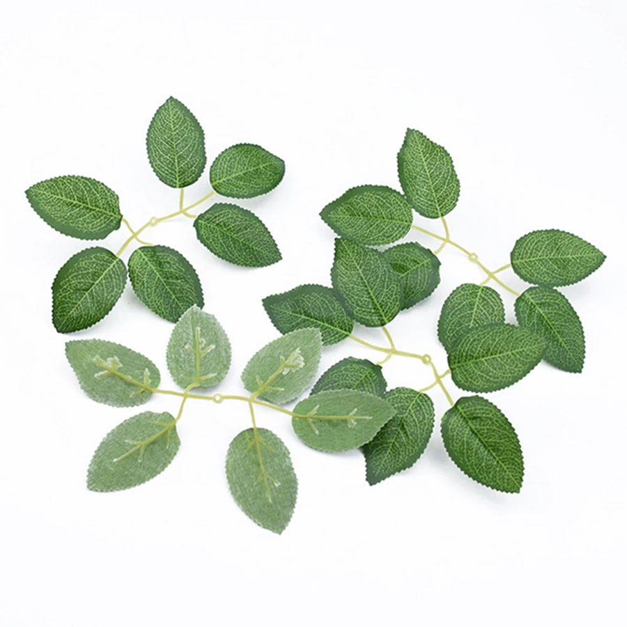 50Pcs Silk Rose Leaves Christmas Decorations Home Diy Gifts Candy Box Wedding Decorative Flowers Wall Wreaths Artificial Plants