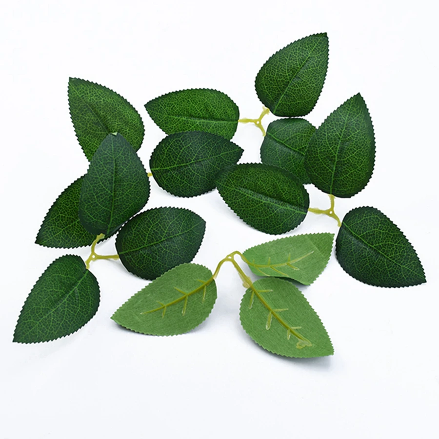 50Pcs Silk Rose Leaves Christmas Decorations Home Diy Gifts Candy Box Wedding Decorative Flowers Wall Wreaths Artificial Plants