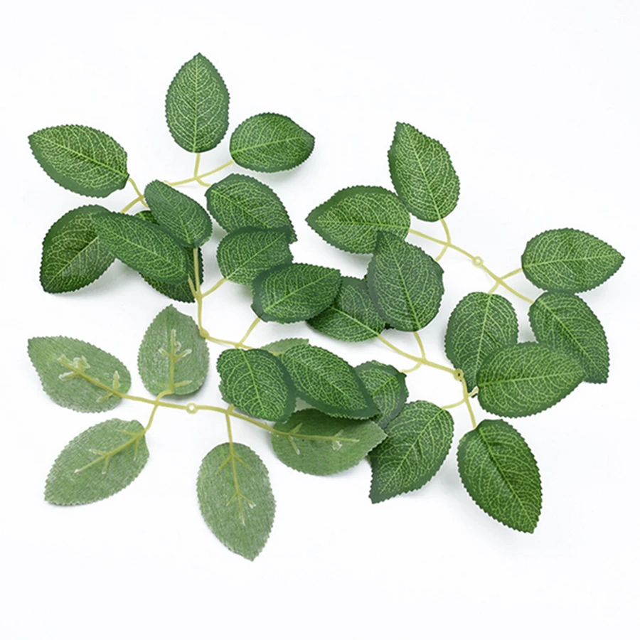 50Pcs Silk Rose Leaves Christmas Decorations Home Diy Gifts Candy Box Wedding Decorative Flowers Wall Wreaths Artificial Plants