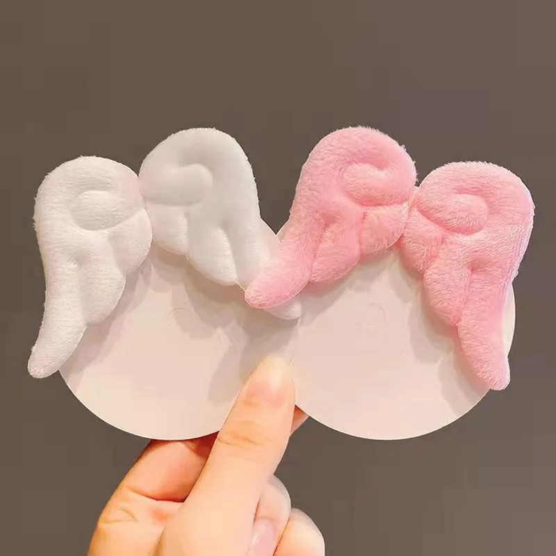 Angel Hair Clips Girls Kids Cartoon Plush Pins Barrette White Wing Hair Hoop Christmas Holiday Dress Up Hairpin Accessories