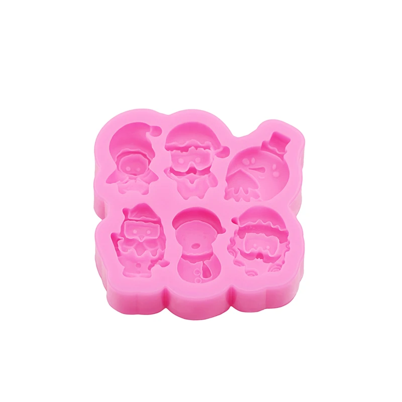 Christmas DIY Gnome Dwarf Keychain Clay Epoxy Resin Silicon Moulde Gnome Santa Claus Dwarf Mold Chocolate Cake Decoration Molds
