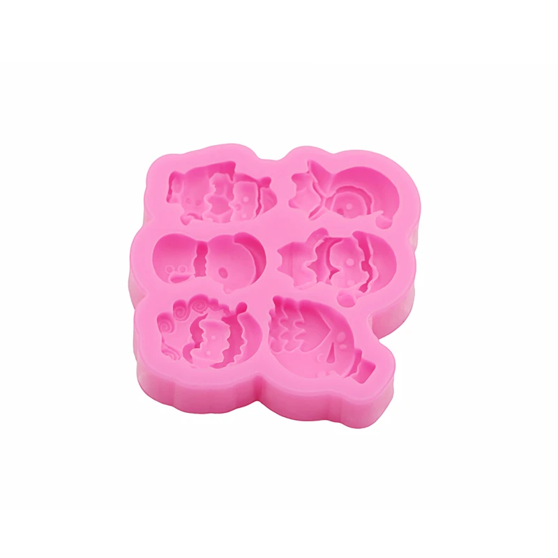 Christmas DIY Gnome Dwarf Keychain Clay Epoxy Resin Silicon Moulde Gnome Santa Claus Dwarf Mold Chocolate Cake Decoration Molds