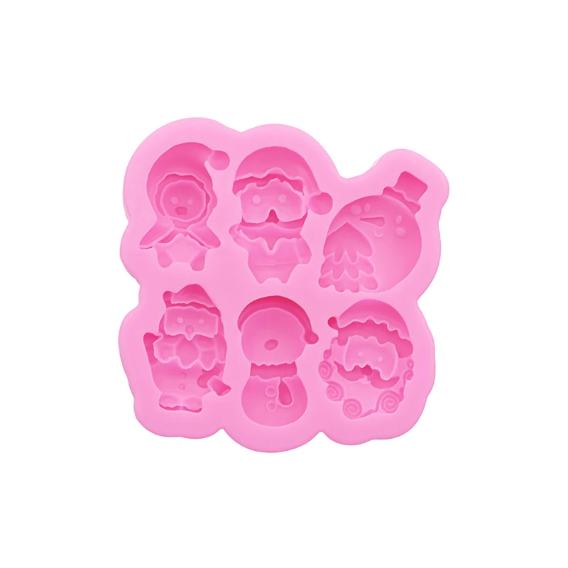 Christmas DIY Gnome Dwarf Keychain Clay Epoxy Resin Silicon Moulde Gnome Santa Claus Dwarf Mold Chocolate Cake Decoration Molds