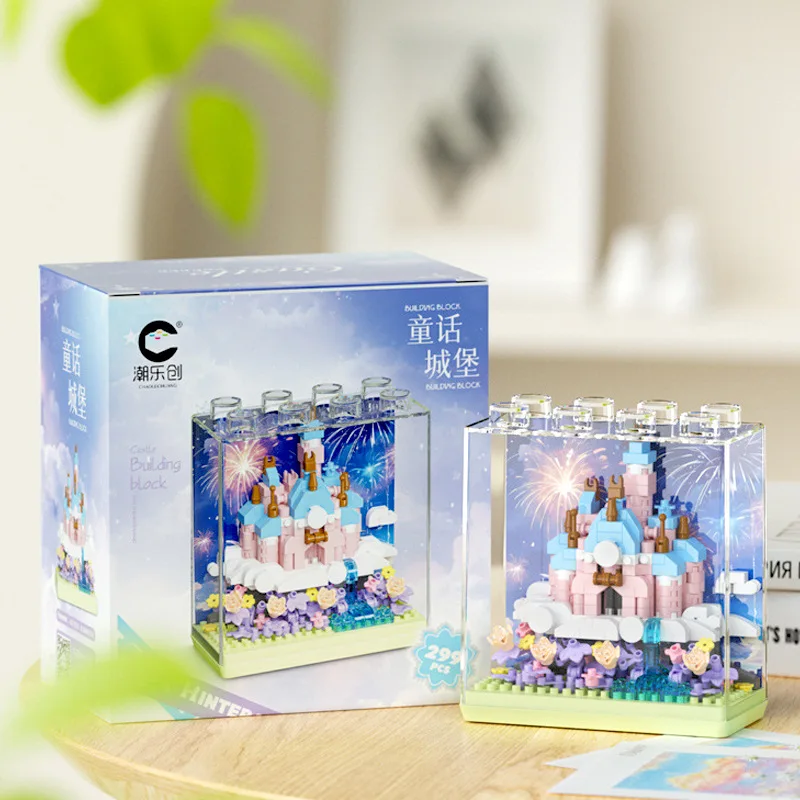 New Castle Building Blocks Palace Fairy Tale Castle Wedding Chapel Micro Particle Educational Toys Children's Christmas Gift