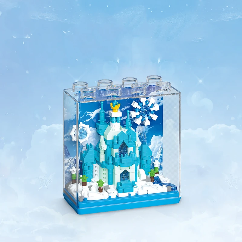 New Castle Building Blocks Palace Fairy Tale Castle Wedding Chapel Micro Particle Educational Toys Children's Christmas Gift