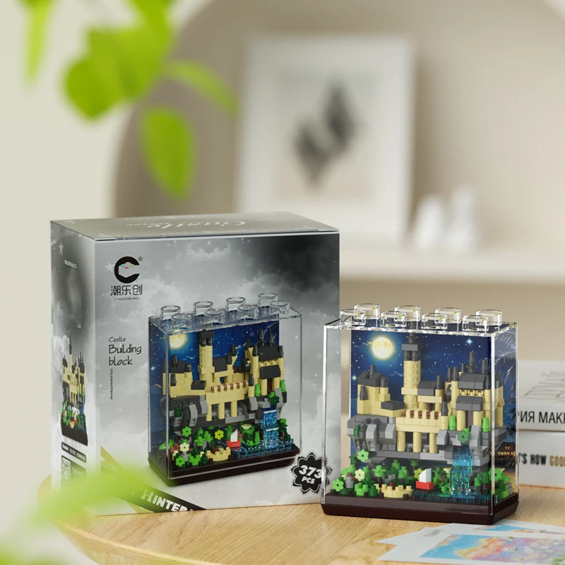 New Castle Building Blocks Palace Fairy Tale Castle Wedding Chapel Micro Particle Educational Toys Children's Christmas Gift