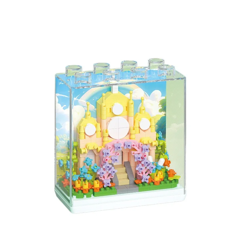 New Castle Building Blocks Palace Fairy Tale Castle Wedding Chapel Micro Particle Educational Toys Children's Christmas Gift