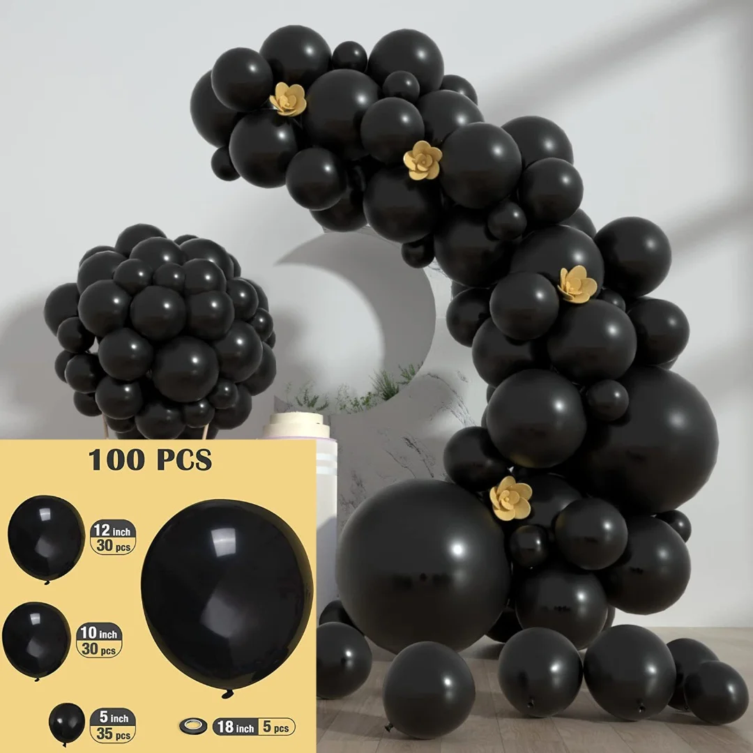 60/100Pcs Solid Color Metal Balloon Wreath Arch Set for Wedding Birthday Party Christmas Halloween Decorations