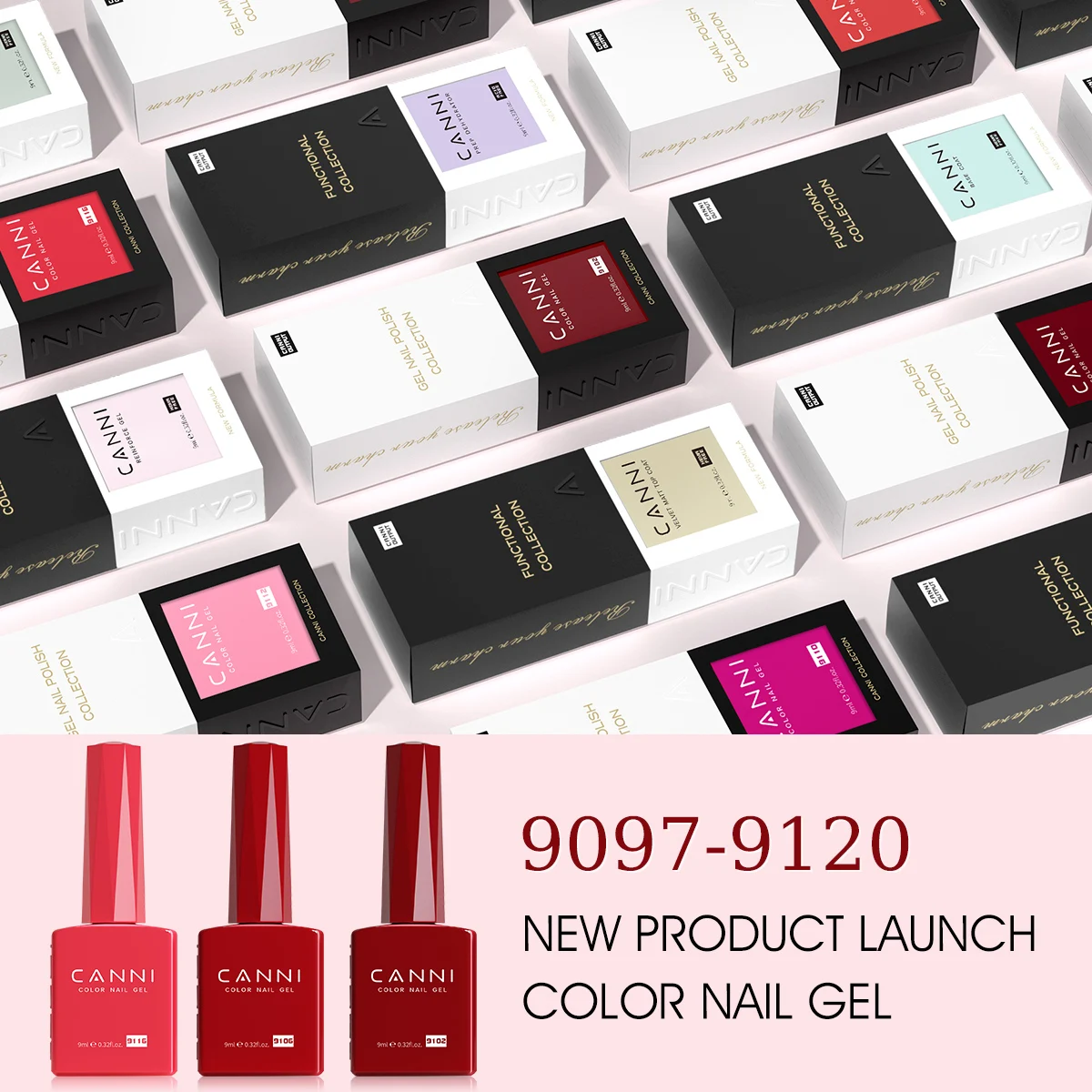CANNI Christmas Color Gel Polish 9ml Hema Free TPO Free Nail Gel Polish Winter Colors Semi Permanent Gel Super Texture Brush