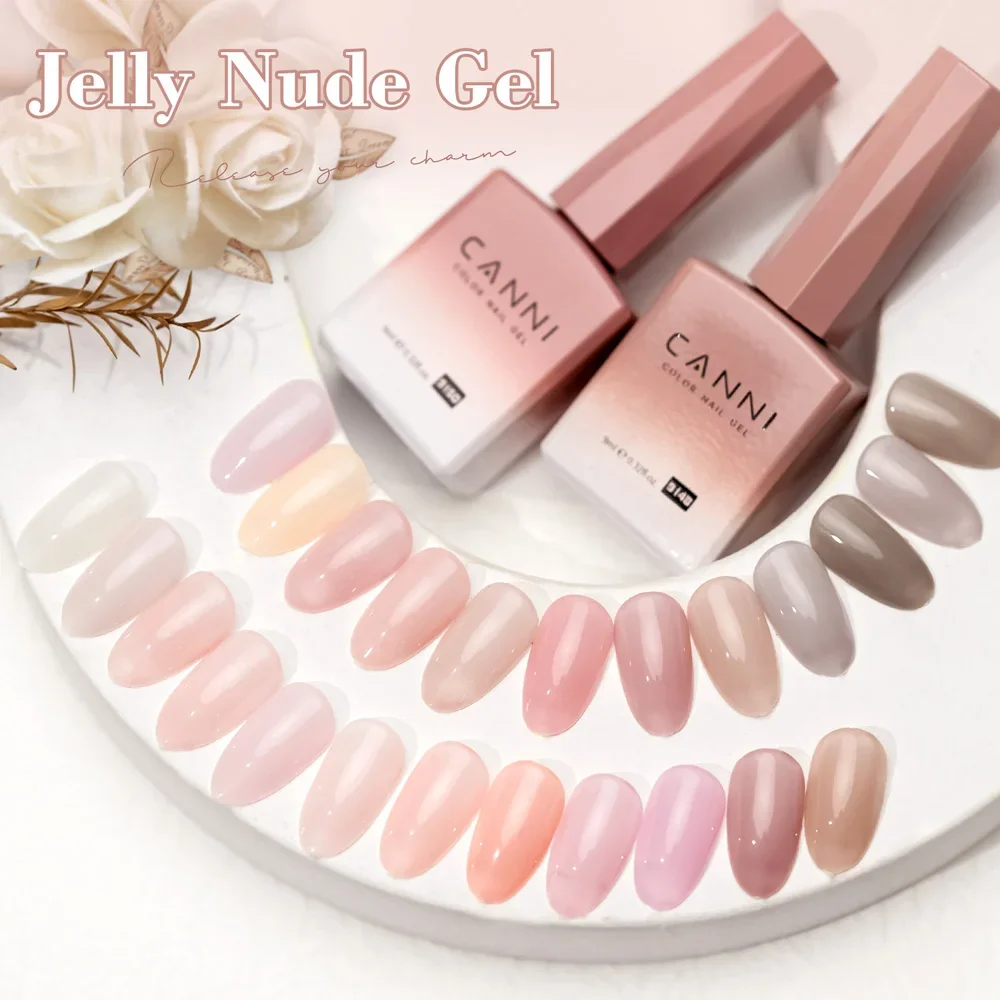 CANNI Christmas Color Gel Polish 9ml Hema Free TPO Free Nail Gel Polish Winter Colors Semi Permanent Gel Super Texture Brush