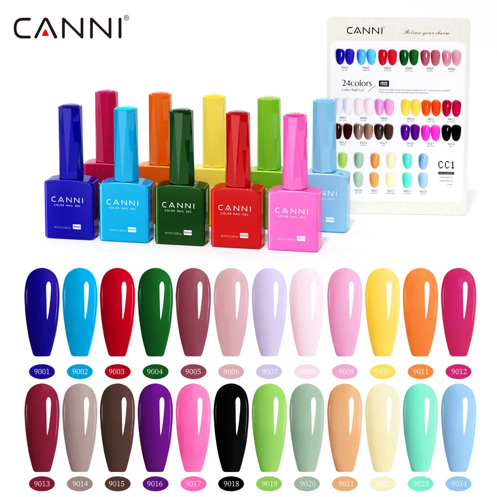 CANNI Christmas Color Gel Polish 9ml Hema Free TPO Free Nail Gel Polish Winter Colors Semi Permanent Gel Super Texture Brush
