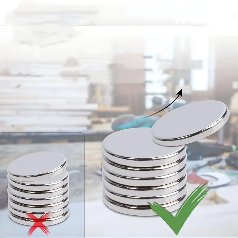8x2mm Circular Invisible Magnet - Multi Purpose Suitable for Hanging, Christmas DIY, Home, Bag Button, Office, Fixed Aesthetic