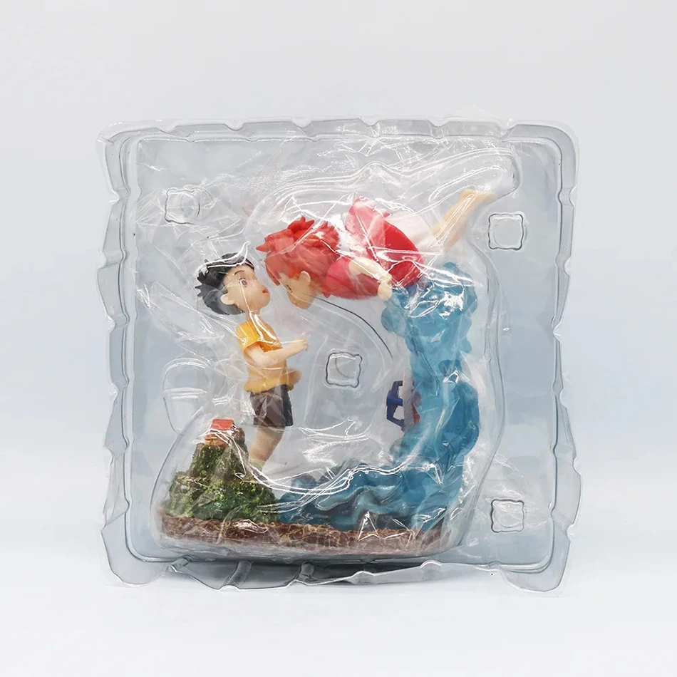 Anime Ponyo On The Cliff Figure Action Figure 15cm Ponyo Meets Sosuke Static Model Ornaments Children's Birthday Christmas Gifts