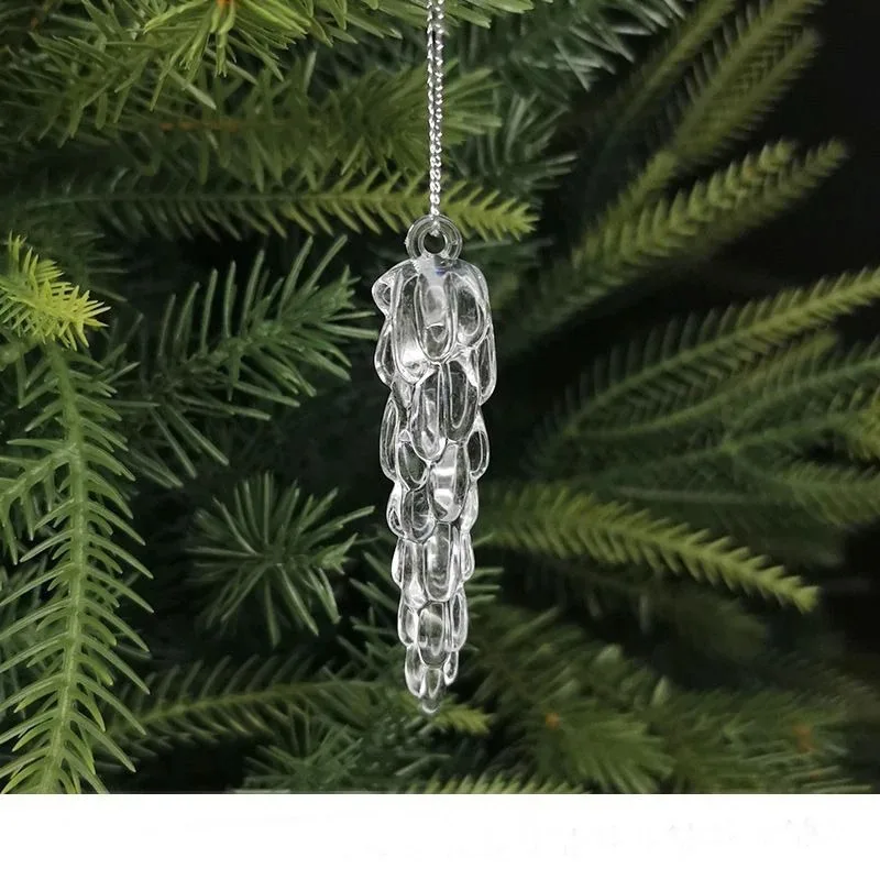 10Pcs Sparkling Snowflake Christmas Tree Hanging Pendant Decor Home Room Decoration Xmas Navidad DIY New Year Gift Wedding Decor