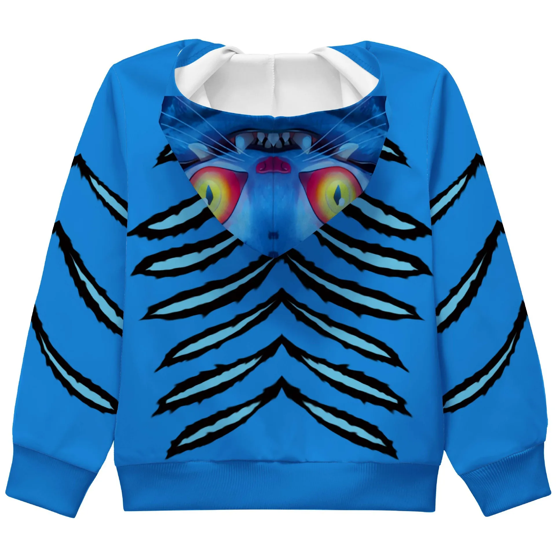 blue Tiger Cosplay Costume elf Tiger Hoodie Pants Sets Kids Halloween Christmas Party Funny Outfits Suit