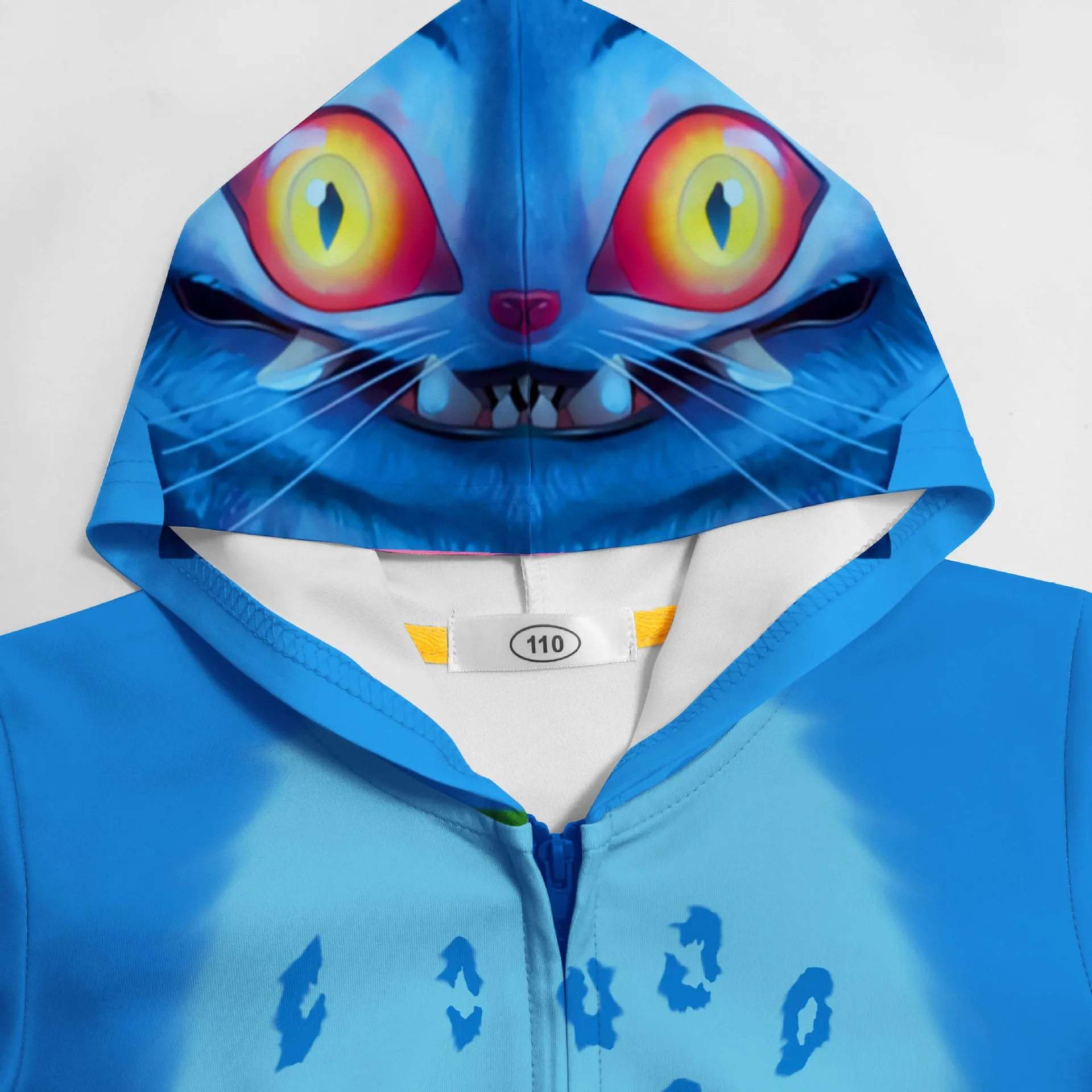 blue Tiger Cosplay Costume elf Tiger Hoodie Pants Sets Kids Halloween Christmas Party Funny Outfits Suit