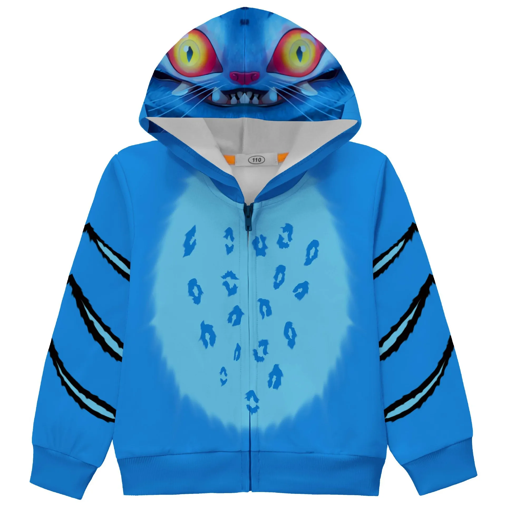 blue Tiger Cosplay Costume elf Tiger Hoodie Pants Sets Kids Halloween Christmas Party Funny Outfits Suit