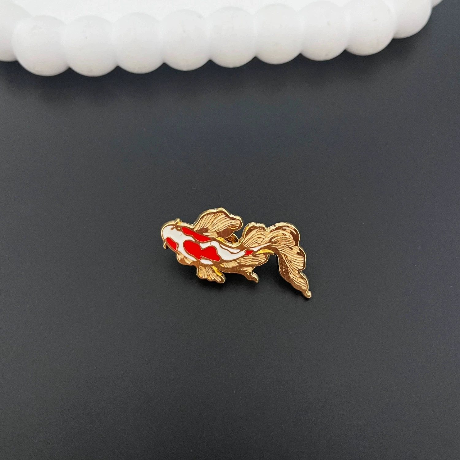 Enamel Red Koi Fish Chinese Style Brooch Badge for Women Brooches Pin Badges Alloy Backpack Icons Christmas Jewelry Gift