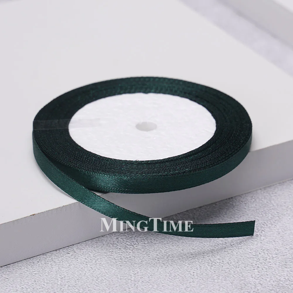 Satin Ribbon 22.8Meters 6mm 25yards 1/4inch Gift Wrap Bow Crafts Material Gold Sage Green Wedding Party Christmas Decoration
