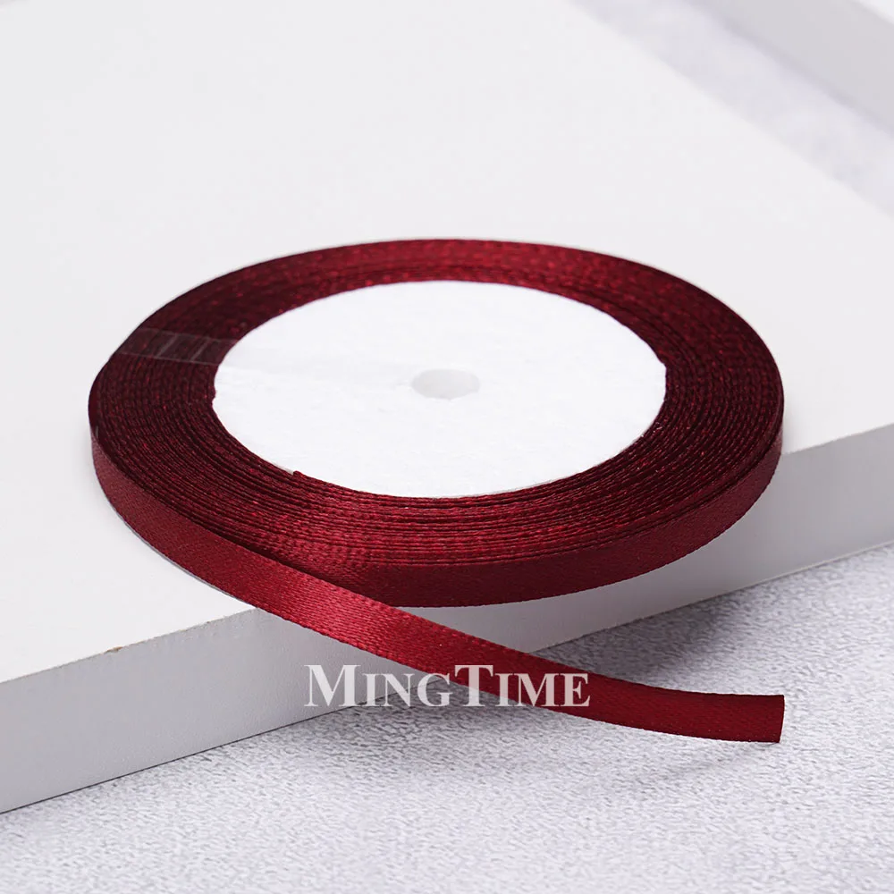 Satin Ribbon 22.8Meters 6mm 25yards 1/4inch Gift Wrap Bow Crafts Material Gold Sage Green Wedding Party Christmas Decoration