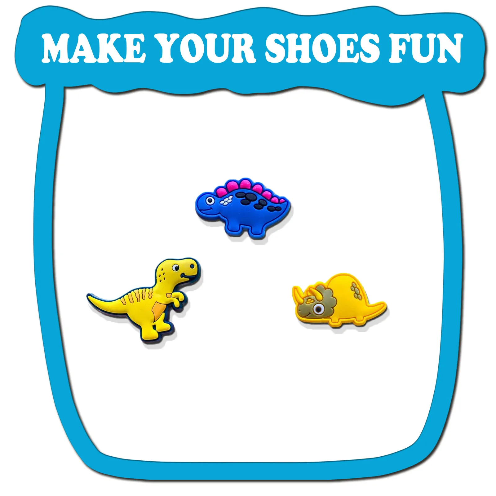 Random 15-30Pcs Dinosaur Series Shoe Charms For Sandals Premium Quality PVC DIY Shoe Decorations Accessories Christmas Gift
