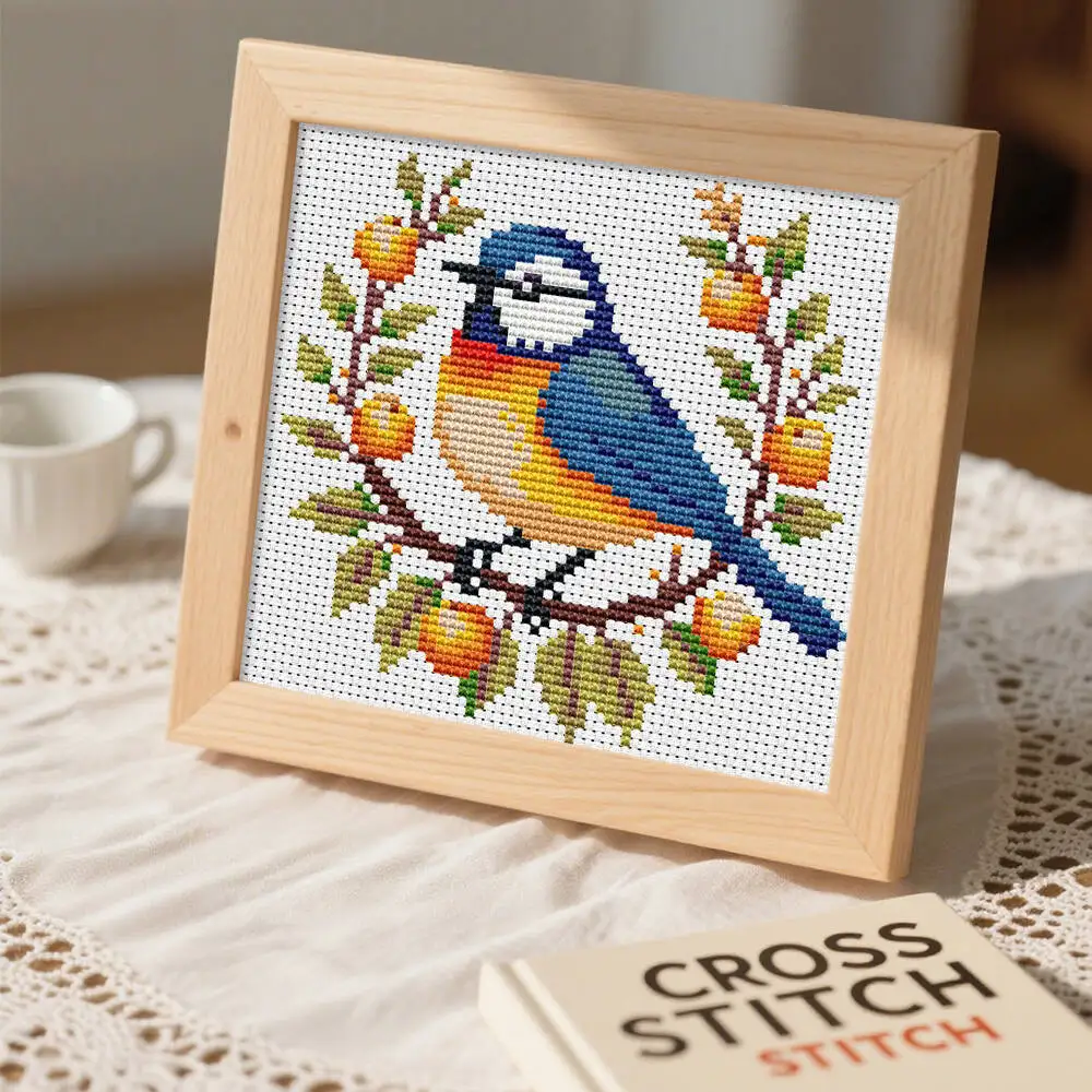 EverShine 10Pcs Cross Stitch Kit Bird DIY Embroidery Flower Animal 11CT Printed Canvas Entry Level Sewing Crafts Christmas Gift