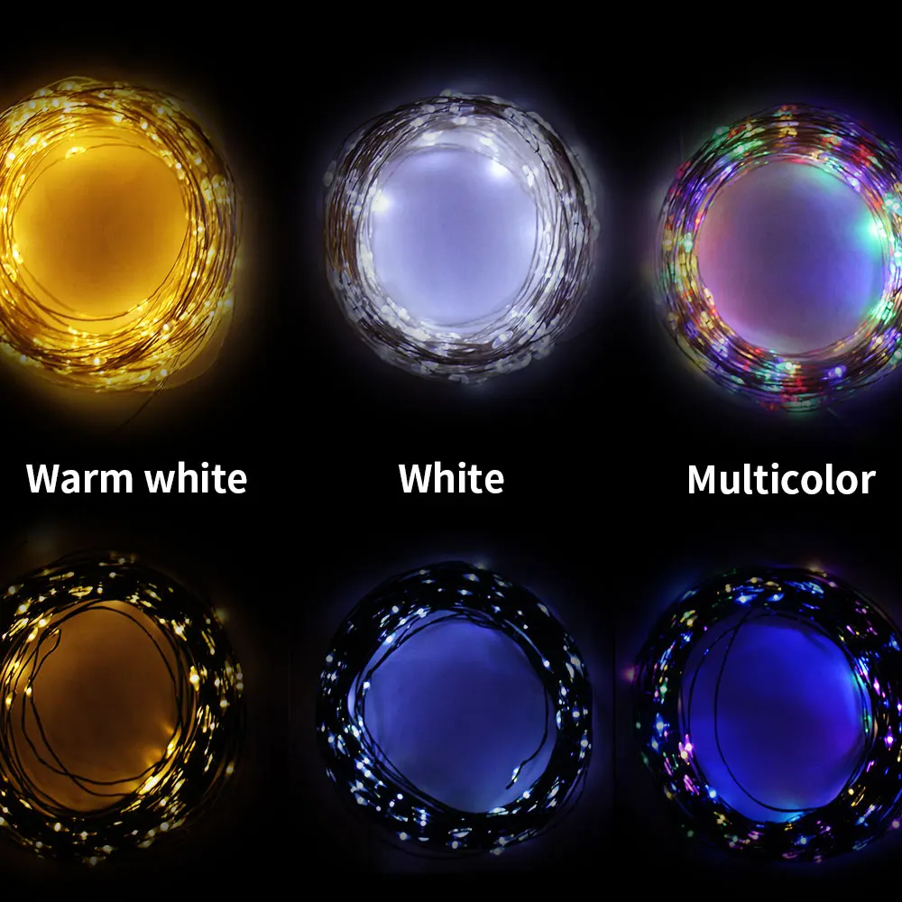 Solar String Lights Outdoor Solar Lights Fairy Christmas Lamp Garland For Terrace Courtyard Porch Garden Party Tree Decoration