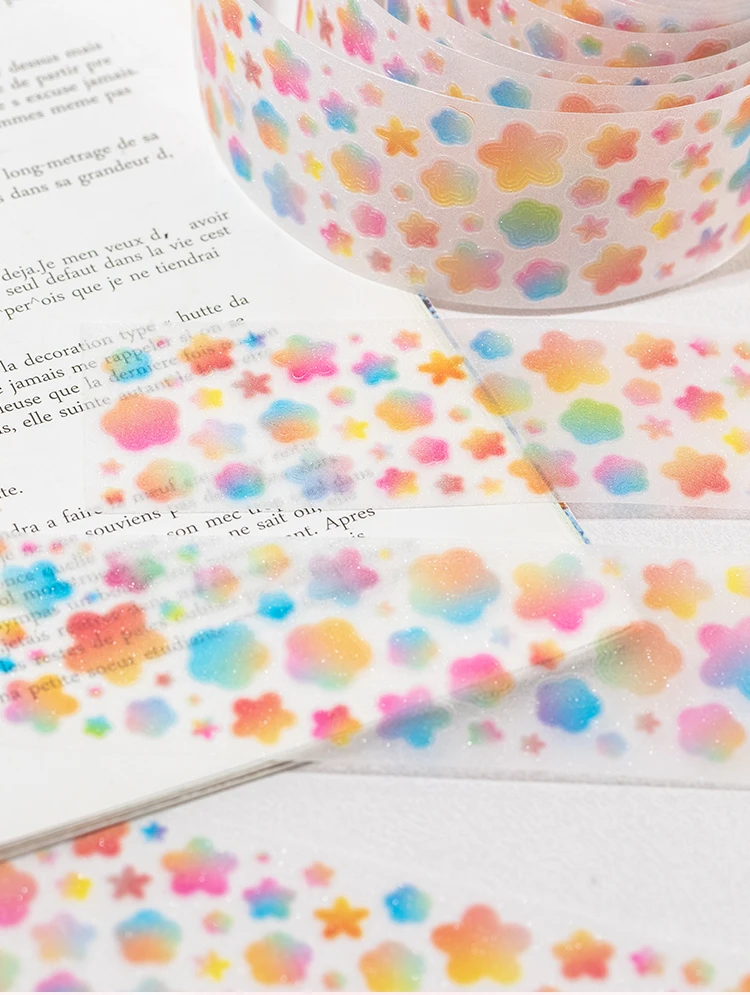 50mm*2m Cute Star pattern Washi Tape Adhesive Diary Sticker Masking Tapes Decorative Christmas DIY Creative Stationery Stickers
