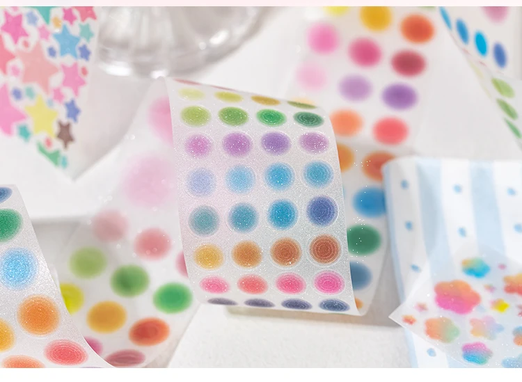 50mm*2m Cute Star pattern Washi Tape Adhesive Diary Sticker Masking Tapes Decorative Christmas DIY Creative Stationery Stickers