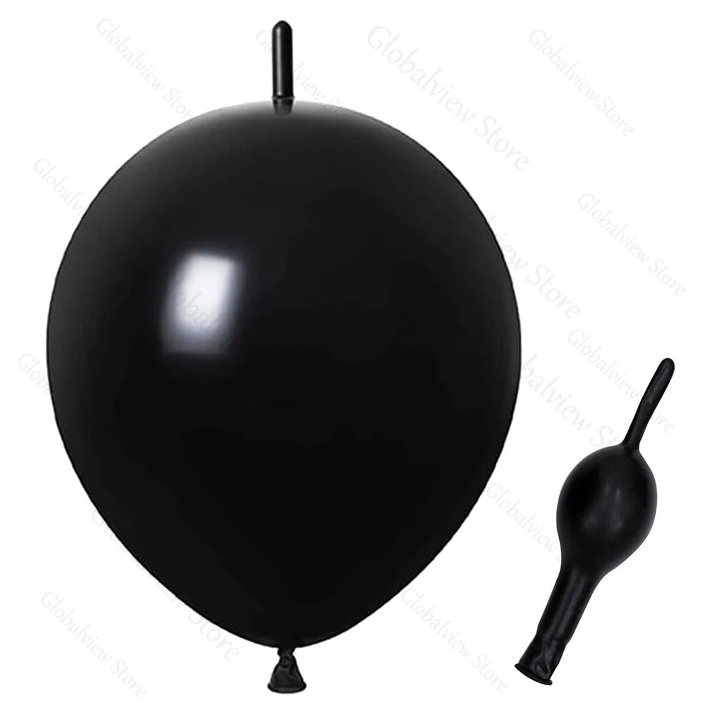 50/30/10Pcs Link Balloon Linking Balloons 6/12inch Metallic Chrome Latex Balloons for Birthday Christmas Wedding Party Decor