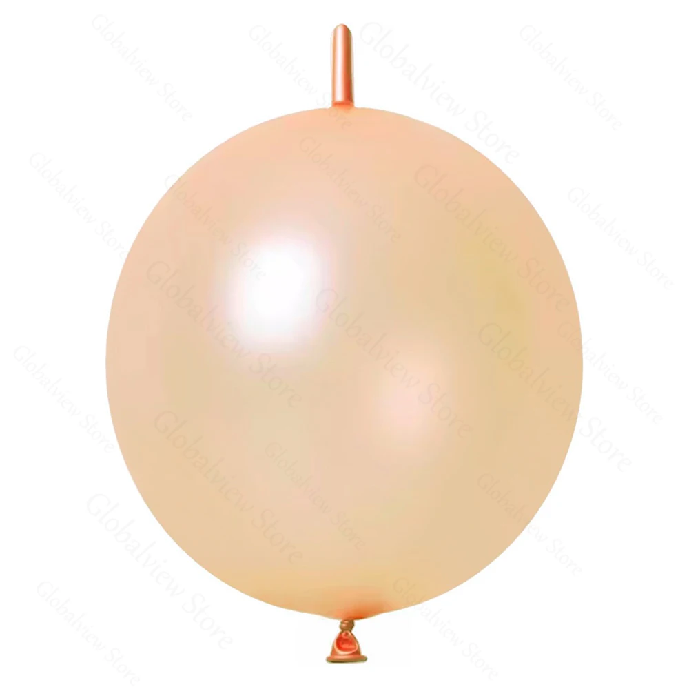 50/30/10Pcs Link Balloon Linking Balloons 6/12inch Metallic Chrome Latex Balloons for Birthday Christmas Wedding Party Decor