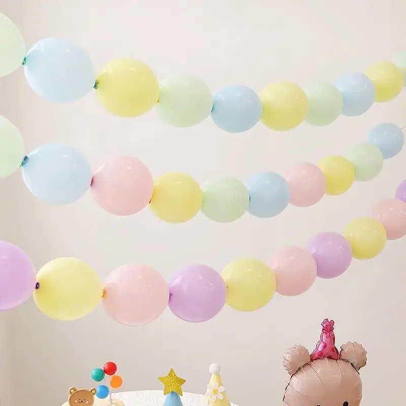 50/30/10Pcs Link Balloon Linking Balloons 6/12inch Metallic Chrome Latex Balloons for Birthday Christmas Wedding Party Decor